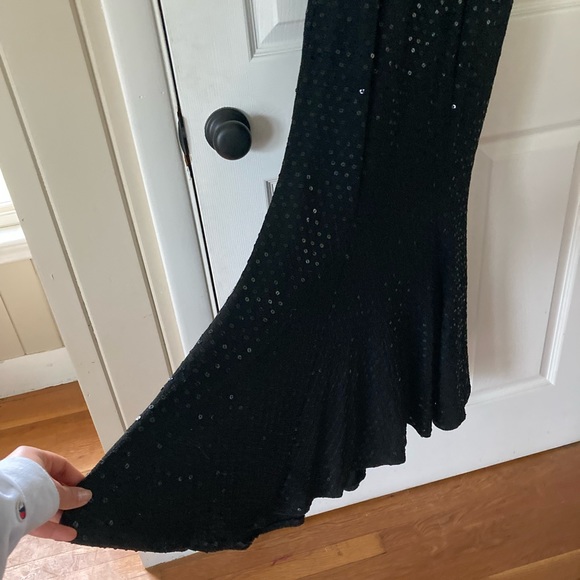 COPY - Cache Maxi Dress Womens 4 Long Black Sequins Formal Prom Glam Sexy Retro… - Picture 3 of 10